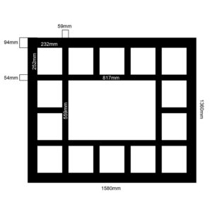 100*150CM 15 Grid Black Tassel Blanket-Millantech