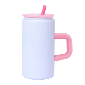 16oz White Sublimation Pink Can-Millantech