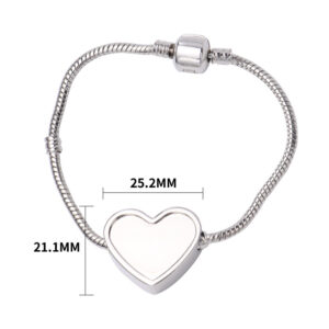 Sublimation Heart Pandora Bracelet-Millantech