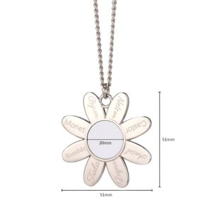51*51mm Flower Necklaces Metal Custom-Millantech