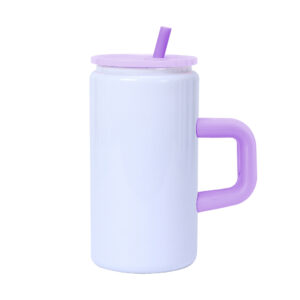 Millantech Purple Tumbler with Lid And Straw Sublimation