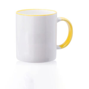 Yellow Edge Coffee Mugs Blanks Custom