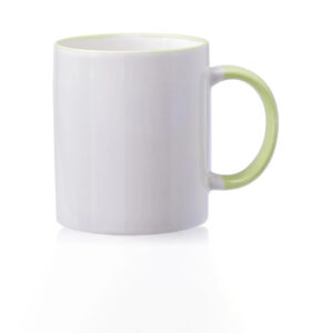 Millantech Green Handle Coffee Mug Custom