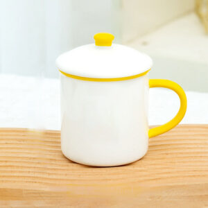 Millantech Imitation Enamel Mug Drinking Cup  Camping Gifts Durable  Mug Gift Tea Cup with Tea Strainer Vintage Drinking Glasses Couple Cup Ceramic Cosy