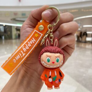 Millantech Stanley Labubu Cartoon Custom Keychain Logo Big Size Silicone Anime Labubu Keychains Wholesale Labubu