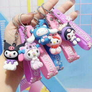 Millantech Sanrio PVC Keychain Plastic Cartoon Key Ring Custom Logo Promotion Business Gifts