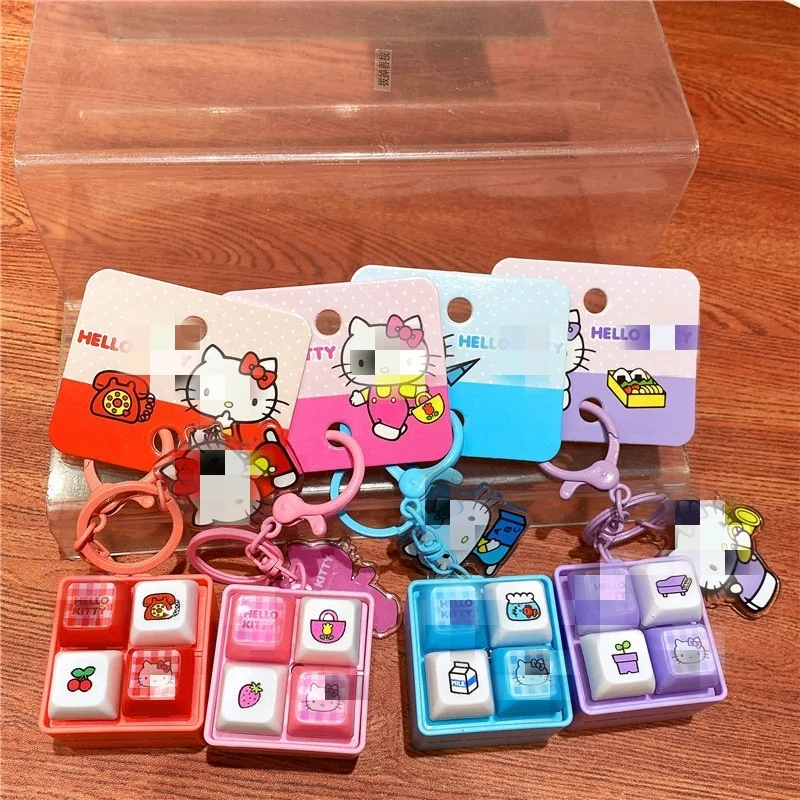 Millan 2026 New Cute Cartoon Plush Toy Healing Decompression Button Stress Relief Toy Keychain Pendant Stress Relief Artifact