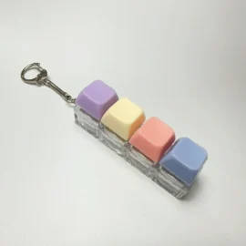 Millantech  Custom Design Light Keychain Cartoon Plastic UV Printing Mini Keyboard Stress Relief Fidget Toy-#10 / Lighting Up