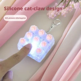 Millantech  Silicone Cat Claw Button Keycap Fidget Keychain Keyboard Key Toy Wholesale