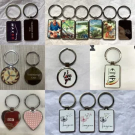 Advertising Promo Gift Metal Sublimation Alloy Key Chains Blank llaveros Personalizados Keyring Logo Custom Metal Keychain-custom / Logo Printing Display