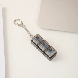 Millantech 2/3/4 Keys UV Printed Plastic LED Light Keychain Mechanical Keyboard Switch Keycap Tester with Cartoon Relief-5.6*1.9 CM / 5