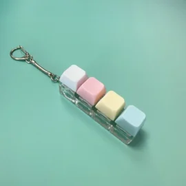 Millantech  Custom Design Light Keychain Cartoon Plastic UV Printing Mini Keyboard Stress Relief Fidget Toy-#7 / Lighting Up