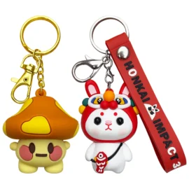 Custom High Quality 3D Silicone Cartoon Anime Rubber Key Chain 3D Pvc Key Ring Kawaii Keychain-Custom / Custom 3D PVC Keychains