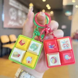Keychain Custom Acrylic Keycaps Luminous Click Keychains Click Fidget Keychain Multiple Color Options Stim Toy Stress Relief
