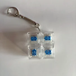 Millantech PC Material Keychain Square Color Keychain Mechanical Keyboard Shaft Tester Fingertip Decompression Keychain-As Picture / 2 with light