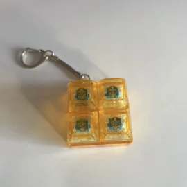 Millantech PC Material Keychain Square Color Keychain Mechanical Keyboard Shaft Tester Fingertip Decompression Keychain-As Picture / 14 with light