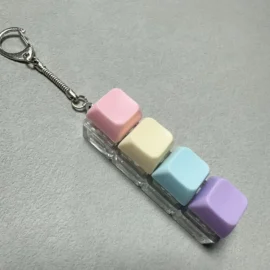 Millantech  Custom Design Light Keychain Cartoon Plastic UV Printing Mini Keyboard Stress Relief Fidget Toy-#26 / Lighting Up