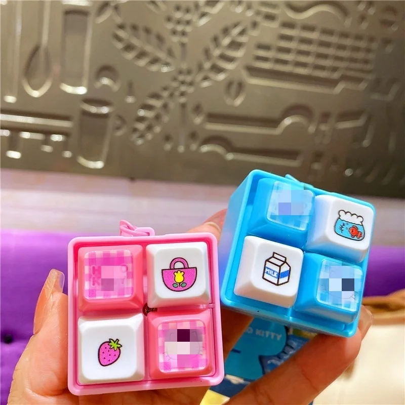Millan 2026 New Cute Cartoon Plush Toy Healing Decompression Button Stress Relief Toy Keychain Pendant Stress Relief Artifact - Image 4
