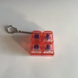 Millantech PC Material Keychain Square Color Keychain Mechanical Keyboard Shaft Tester Fingertip Decompression Keychain-As Picture / 11 no light