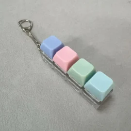 Millantech  Custom Design Light Keychain Cartoon Plastic UV Printing Mini Keyboard Stress Relief Fidget Toy-#29 / Lighting Up