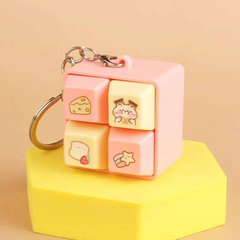 Promotional Durable Customized Thermal Transfer Printing Stress Relief Keycap Keychain for Gifts Brand Keyboard Keychain - Image 2