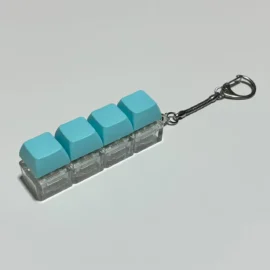 Millan Hot-selling Glowing Finger Keyboard Large Keycap Pressure Relief Keychain Toy, Customizable Figurine for Kids and Adults-10*2*2..8cm / Blue