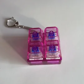 Millantech PC Material Keychain Square Color Keychain Mechanical Keyboard Shaft Tester Fingertip Decompression Keychain-As Picture / 15 no light