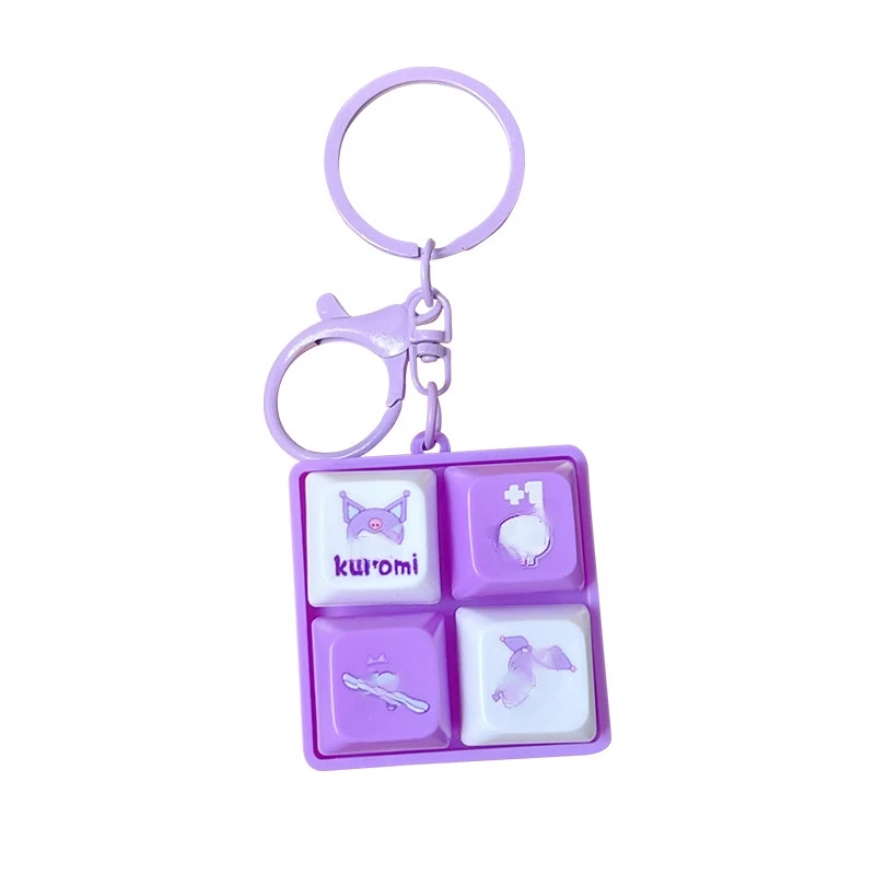 Keyboard Caps Toy Stress Relief Fidget Button Key Caps Fidget Keychain Keyboard Keychain Toys Finger Keyboard Key Toy - Image 5
