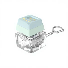 Millantech  Factory Sale Custom 3D Print Fidget Press Clickers Keyboard Keychain Stress Relief Toy-Standard / Light Blue