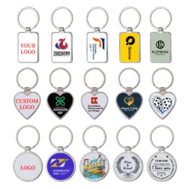 Advertising Promo Gift Metal Sublimation Alloy Key Chains Blank llaveros Personalizados Keyring Logo Custom Metal Keychain