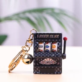Customized New Design Fruit Machine Keychains Console Key Chain Keyring Accessories Small Mini Cute Cartoon Lottery Keychain-5cm*3.5CM / 16