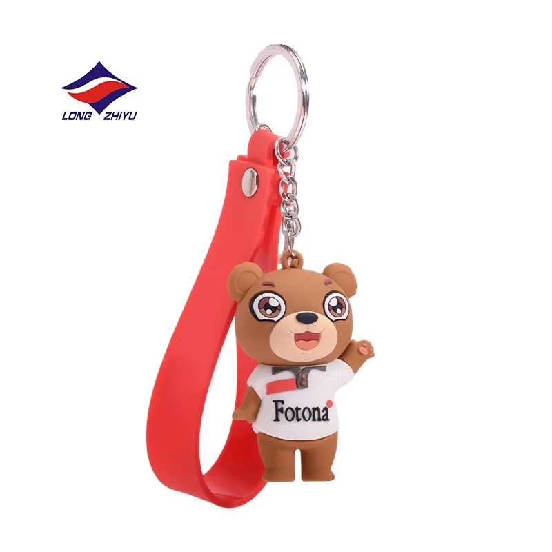 Longzhiyu 20 Years OEM Custom PVC Rubber 3D Keychain Factory Creative Cartoon Pendant for Brand Promotion - Image 6