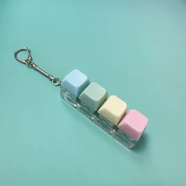 Millantech  Custom Design Light Keychain Cartoon Plastic UV Printing Mini Keyboard Stress Relief Fidget Toy-#8 / Lighting Up