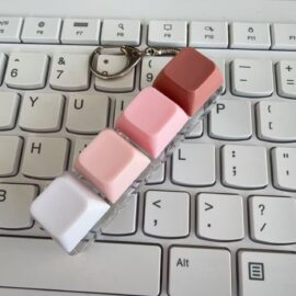 Millantech  Custom Design Light Keychain Cartoon Plastic UV Printing Mini Keyboard Stress Relief Fidget Toy-#1 / Lighting Up