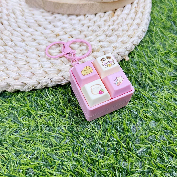 Luminous Cartoon Dinosaur Keychain with Sound Button and Decompression Features - Image 6