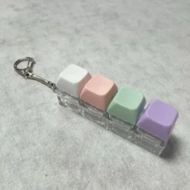 Millantech  Custom Design Light Keychain Cartoon Plastic UV Printing Mini Keyboard Stress Relief Fidget Toy-#28 / Lighting Up