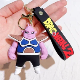 Factory Stock 3D Cartoon Anime Movies Characters Soft PVC Rubber Car Keychain Accessories Doll Bag Pendant Keyring-Blonde Goku :8.9*4CM / 11