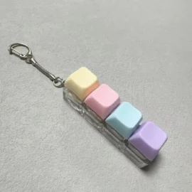 Millantech  Custom Design Light Keychain Cartoon Plastic UV Printing Mini Keyboard Stress Relief Fidget Toy-#6 / Lighting Up