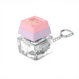Millantech  Factory Sale Custom 3D Print Fidget Press Clickers Keyboard Keychain Stress Relief Toy-Standard / Pink