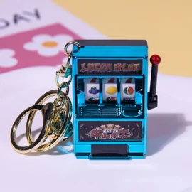 Customized New Design Fruit Machine Keychains Console Key Chain Keyring Accessories Small Mini Cute Cartoon Lottery Keychain-5cm*3.5CM / 23