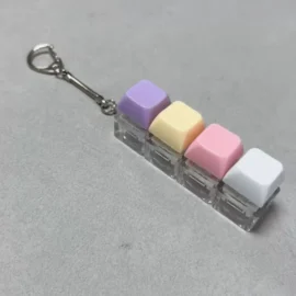 Millantech  Custom Design Light Keychain Cartoon Plastic UV Printing Mini Keyboard Stress Relief Fidget Toy-#30 / Lighting Up