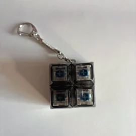 Millantech PC Material Keychain Square Color Keychain Mechanical Keyboard Shaft Tester Fingertip Decompression Keychain-As Picture / 3 no light