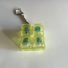 Millantech PC Material Keychain Square Color Keychain Mechanical Keyboard Shaft Tester Fingertip Decompression Keychain-As Picture / 7 no light
