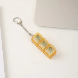 Millantech 2/3/4 Keys UV Printed Plastic LED Light Keychain Mechanical Keyboard Switch Keycap Tester with Cartoon Relief-5.6*1.9 CM / 6