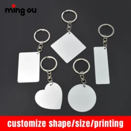Custom Printing Key Chain Promotion Gifts Laser logo Epoxy logo Metal Custom Sublimation Blank Keychain-custom / Aluminum Keychain
