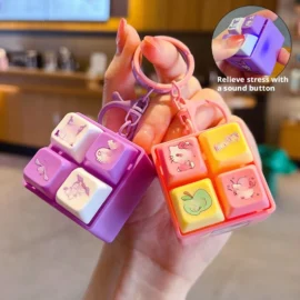 Keyboard Caps Toy Stress Relief Fidget Button Key Caps Fidget Keychain Keyboard Keychain Toys Finger Keyboard Key Toy