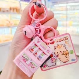 Customized New Design Fruit Machine Keychains Console Key Chain Keyring Accessories Small Mini Cute Cartoon Lottery Keychain-5cm*3.5CM / 10-No card