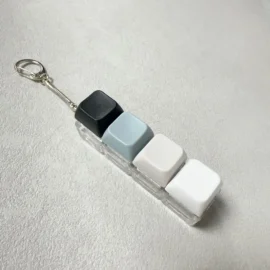 Millantech  Custom Design Light Keychain Cartoon Plastic UV Printing Mini Keyboard Stress Relief Fidget Toy-#13 / Lighting Up