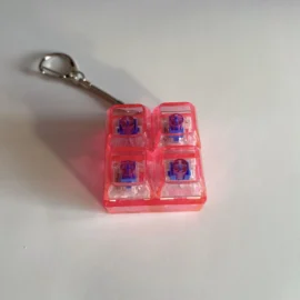Millantech PC Material Keychain Square Color Keychain Mechanical Keyboard Shaft Tester Fingertip Decompression Keychain-As Picture / 9 no light