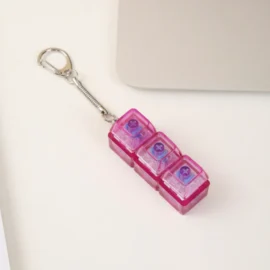 Millantech 2/3/4 Keys UV Printed Plastic LED Light Keychain Mechanical Keyboard Switch Keycap Tester with Cartoon Relief-5.6*1.9 CM / 1